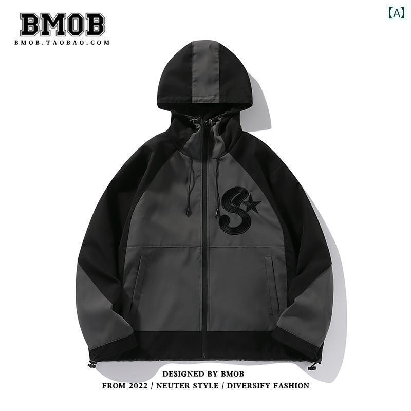 メンズ アメリカン 刺繍 フード アウトドア ジャケット レディース ストリート カップル ジャケット