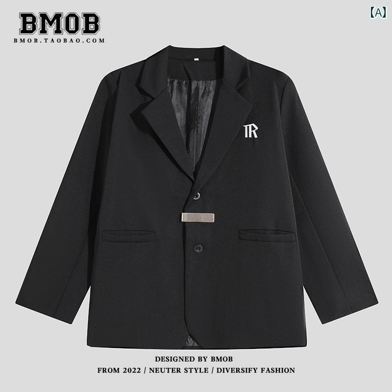 メンズ レディースカジュアル スーツ 肩パッド ゆったり オーバー サイズ スーツ ジャケット トレンド