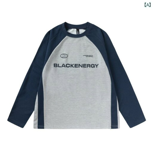 メンズ 秋 アメリカン カラー ブロック ラグラン プリント 長袖 Tシャツ トップスス レディース 兼 カジュアル ラウンドネック スウェットシャツ メンズ 秋 アメリカン カラー ブロック ラグラン プリント 長袖 Tシャツ トップスス レディース 兼 カジュアル ラウンドネック スウェットシャツ
