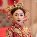 ブライダル ヘッドアクセサリー 結婚式 ウェディング パーティー 婦 花嫁 舞台 小道具 コスプレ ヘッド ドレス チャイナ風 フェニックス クラウン クラウン...