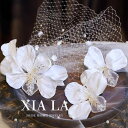 ブライダル ヘッドアクセサリー 結婚式 ウェディング パーティー 婦 花嫁 舞台 小道具 コスプレ 布 花びら メッシュ 韓国 フラワープレート ヘア ヘッド ...