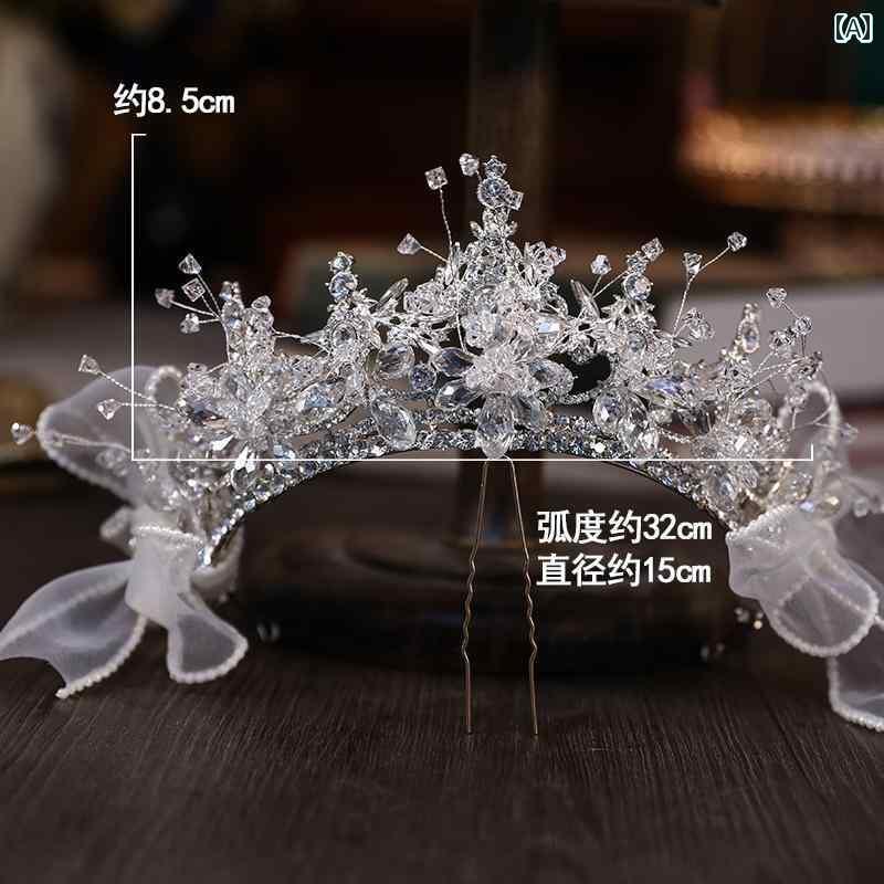ブライダル ヘッドアクセサリー 結婚式 ウェディング パーティー 婦 花嫁 舞台 小道具 コスプレ ティアラ クラウン ビーズ 象嵌 クラウン 普段使い 写真 ステージ