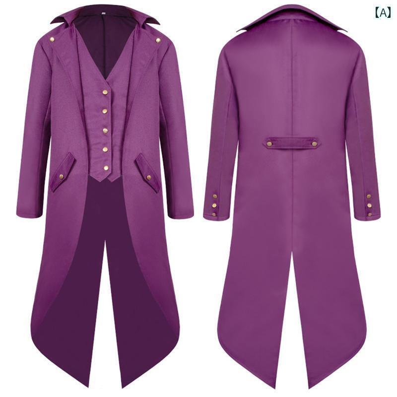 子供 レングス パンク レトロ タキシード メンズ レディース 大きめ 子供 ステージマジシャン コート 中世 衣装