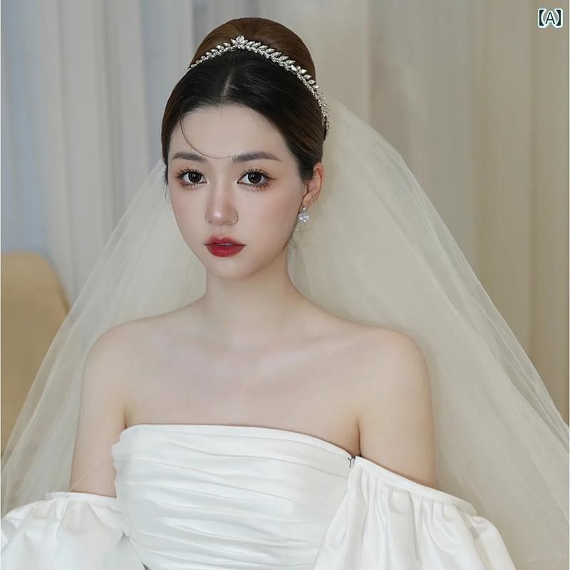 ブライダル ヘッドアクセサリー 結婚式 ウェディング パーティー 婦 花嫁 舞台 小道具 コスプレ スーパー フェアリー シンプル カチューシャ カチューシャ ドレス ウエディングドレス イベント ヘア アクセサリー