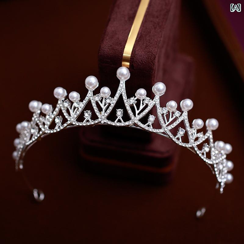 ブライダル ヘッドアクセサリー 結婚式 ウェディング パーティー 婦 花嫁 舞台 小道具 コスプレ 光沢 ラインストーン 合金 クラウン ヘッド ドレス 誕生日 ドレス アクセサリー
