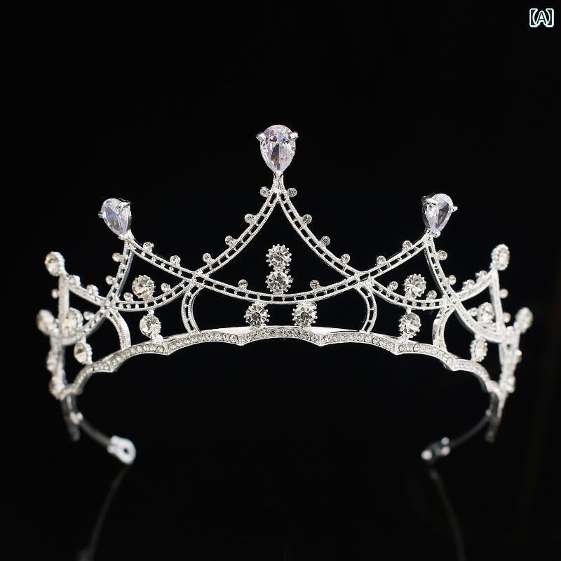 ブライダル ヘッドアクセサリー 結婚式 ウェディング パーティー 婦 花嫁 舞台 小道具 コスプレ 誕生日 クラウン ティアラ レディース 大人 親友 ギフト ...