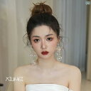 ブライダル アクセサリー ウェディング パーティー 結婚式 花嫁 婦 小物 ヘッド 舞台 小道具 コスプレ イヤリング ドレス イヤリング ィ ユニーク 花 レ...