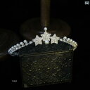 ブライダル ヘッドアクセサリー 結婚式 ウェディング パーティー 婦 花嫁 舞台 小道具 コスプレ 韓国 帽子 3点 クラウンネックレス セット ヘア アクセサ...