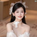 ブライダル アクセサリー 小物 ウェディング 結婚式 パーティー 婦 花嫁 舞台 小道具 コスプレ ヘッド ドレス フォレスト 美しい ガーゼ ヘッド フラワーフェアリー レース ネックレス ガール フォト ガーゼ
