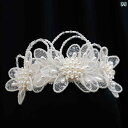 ブライダル アクセサリー 小物 ウェディング 結婚式 パーティー 婦 花嫁 舞台 小道具 コスプレ 韓国 レトロ ビーズ ヘア フープ ヘア クラウン ドレス アクセサリー メイクアップ スタイリング 帽子