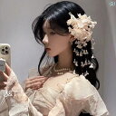 ブライダル ヘッドアクセサリー 結婚式 ウェディング パーティー 婦 花嫁 舞台 小道具 コスプレ スーパー フェアリー 頭飾り フラワー タッセル ヘアピン 森 ヘア アクセサリー ドレス ヘア レトロ アクセサリー
