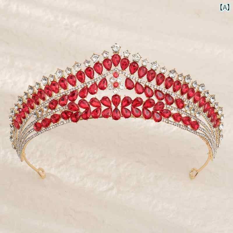 ブライダル アクセサリー 小物 ウェディング 結婚式 パーティー 婦 花嫁 舞台 小道具 コスプレ ヘッド ドレス ラインストーン クラウン ヘッド バンド ディナー アクセサリー ヘッド ドレス エレガント クラウン