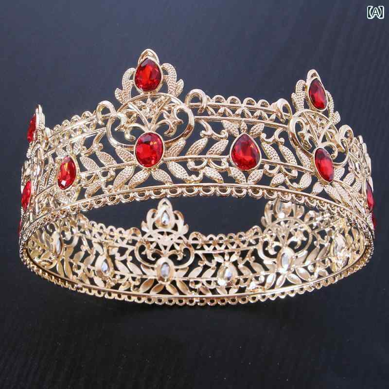 王冠 ティアラ 舞台 ステージ パフォーマンス 小道具 メンズ レディース 誕生日 パーティー 主役 ゴールデン クラウン シンプル マルチ カラー フル サー...