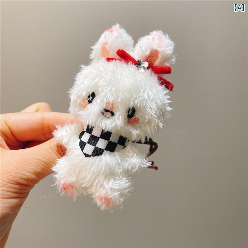 ヘアーアクセサリー 女子 キッズ 子供 ぬいぐるみ クマ ウサギ ヘア バンド ベビー ヘア ネクタイ ポニ..