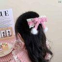 ヘアーアクセサリー 女子 キッズ 子供 ピンク ウール ニット リボン ヘアピン 甘くて かわいい バック ヘッド クリップ ヘッド ドレス レディース 秋冬