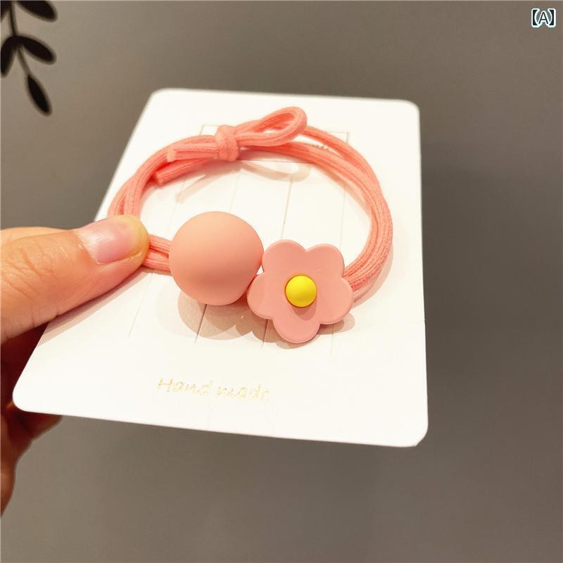 ヘアーアクセサリー 女子 キッズ 子供 女子 ポニーテール高 ストレッチ ヘア ゴム ベビー ゴム バンド ..