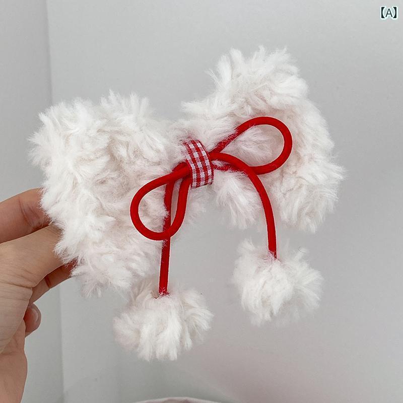 ヘアーアクセサリー 女子 キッズ 子供 カラフル ぬいぐるみ リボン ヘアピン 秋冬 ヘアピン 甘くて か..