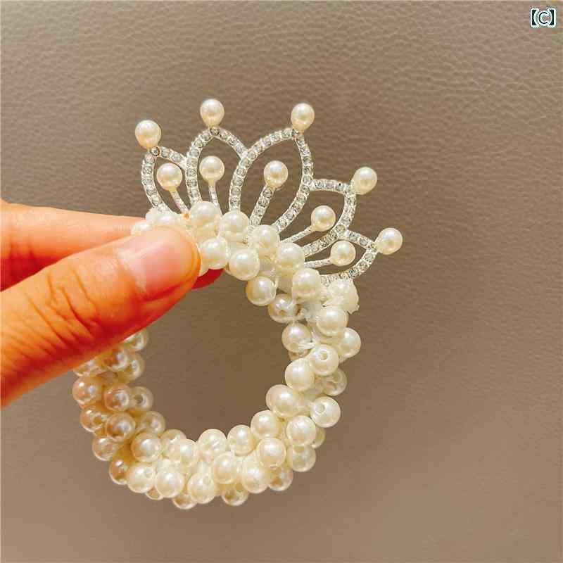 ヘアーアクセサリー 女子 キッズ 子供 クラウン パール ヘア バンド プリンセス ヘ...