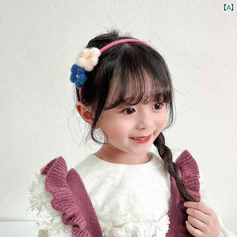 ヘアーアクセサリー 女子 キッズ 子供 韓国 ぬいぐるみ フラワー カチューシャ 秋冬 優しい 女子 カチ..