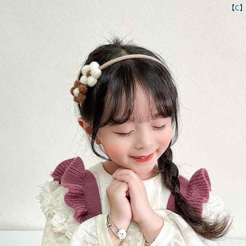 ヘアーアクセサリー 女子 キッズ 子供 韓国 ぬいぐるみ フラワー カチューシャ 秋...