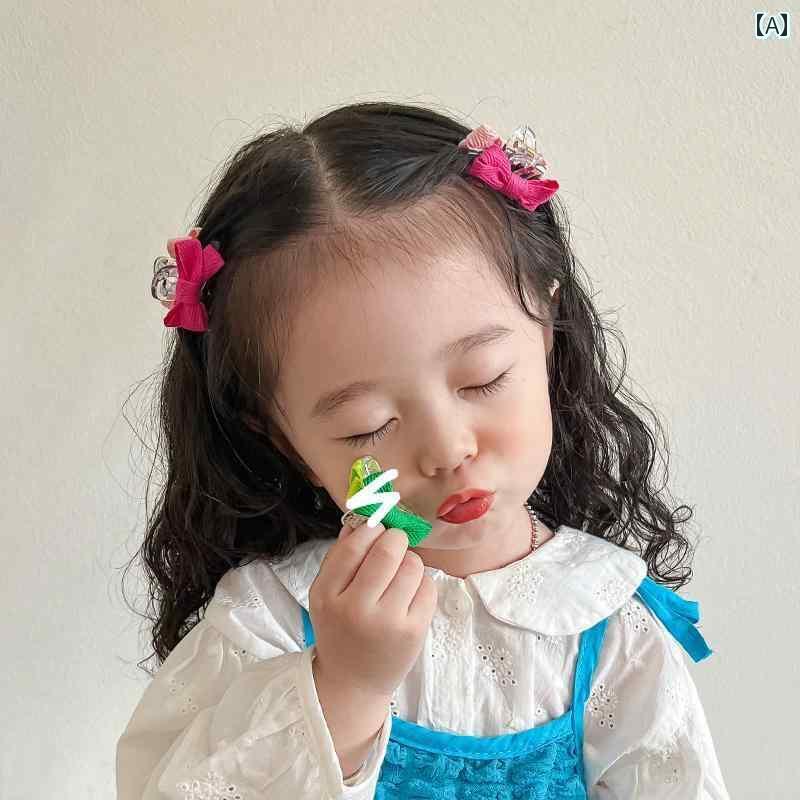 ヘアーアクセサリー 女子 キッズ 子供 リボン 小さめ 生地 カラー 女子 ヘアピン 赤ちゃん ヘアピン 少女 スタイリッシュ ヘアピン