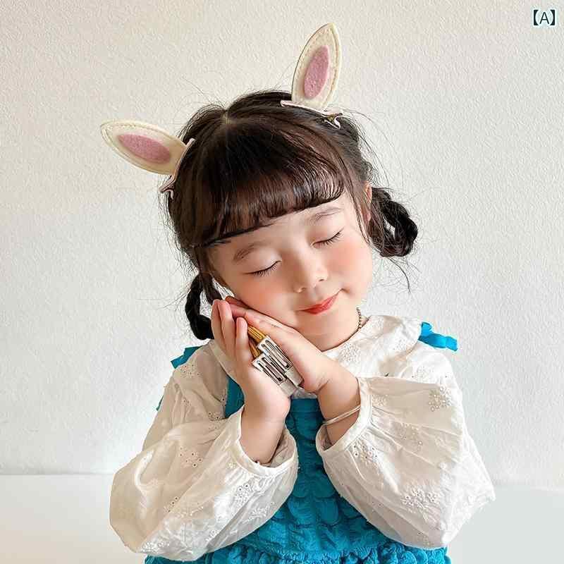 ヘアーアクセサリー 女子 キッズ 子供 韓国 かわいい 動物 耳 立体 ヘア クリップ エッジ ヘア クリッ..