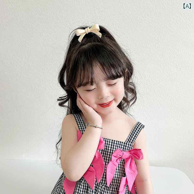 ヘアーアクセサリー 女子 キッズ 子供 キャンディーカラー クリーム リボン ヘア クリップ 甘くて かわ..