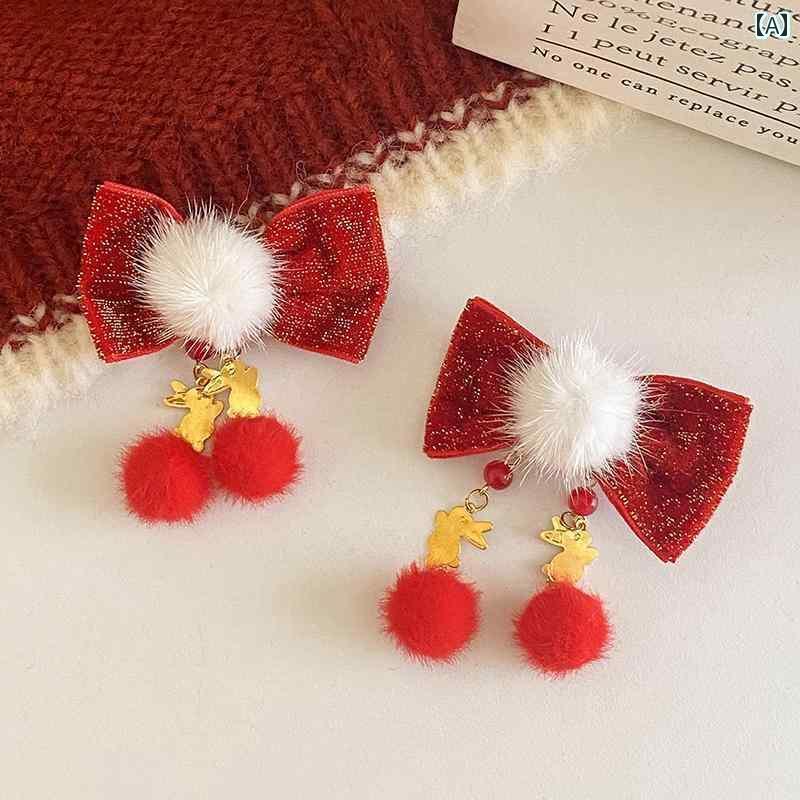 ヘアーアクセサリー 女子 キッズ 子供 リボン 頭飾り かわいい タッセル イチゴ ヘアピン 赤ちゃん 秋..