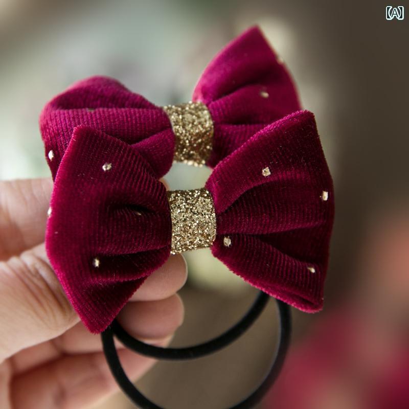 年 ヘアピン 女の子 女の子 女の子 赤ちゃん 起毛 ブロンズ 水玉 リボン ヘア ネクタイ プリンセス サ..