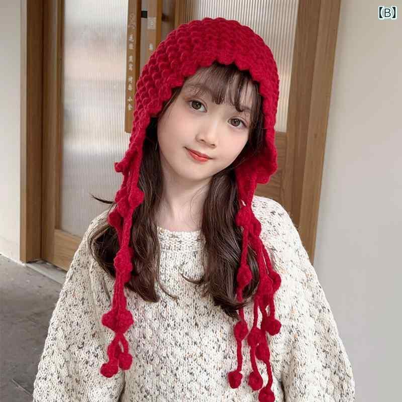 帽子 キッズ 子供 男の子 女子 秋冬 ニット 帽 っても かわいい 毛糸 防寒 暖かい ...