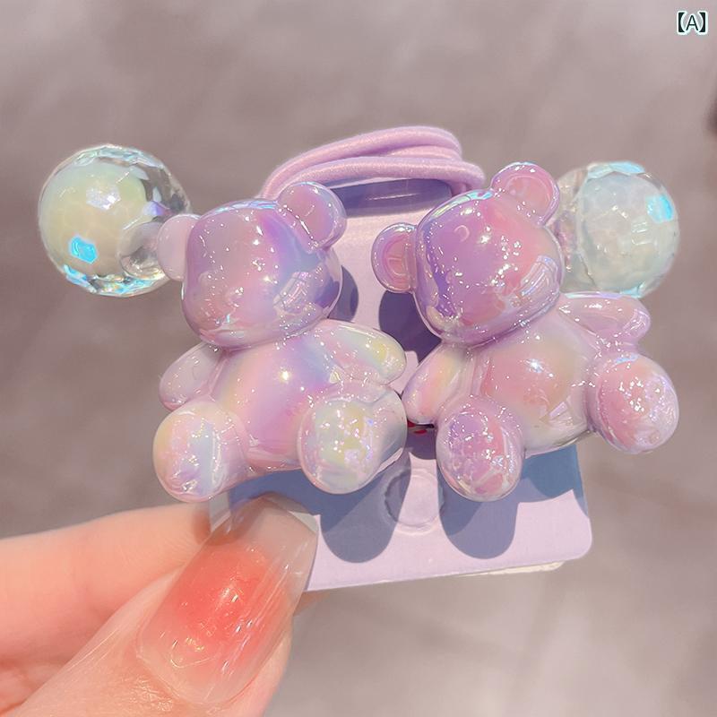 高 見え ラバーバンド ベア かわいい カチューシャ 子供 ヘア バンド おしゃれ 女の子 女の子 女の子 ..