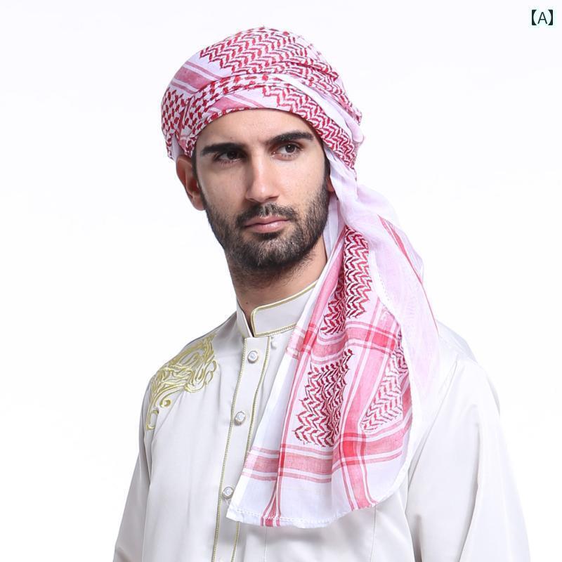 メンズ アラビ バイ 伝統 タッセル ヘッド バンド 固定 ターバン ヘッド バンド ヘッド バンド 中東 ヘッド バンド