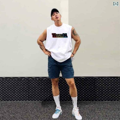 メンズ ノースリーブ Tシャツ ベスト カジュアル ラウンドネック トップスス スポーツ チョッキ トレンド 夏 メンズ ノースリーブ Tシャツ ベスト カジュアル ラウンドネック トップスス スポーツ チョッキ トレンド 夏