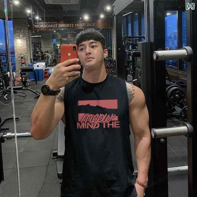 メンズ 夏 ノースリーブ Tシャツ チョッキ カジュアル フィットネス トップスス スポーツ トレーニング 吸汗 ベスト