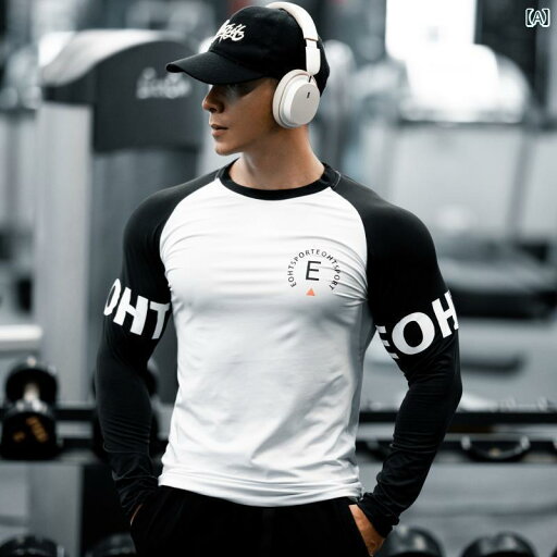 メンズ 長袖 Tシャツ 筋力 フィットネス スポーツ 速乾 スリム ストレッチ ブラザーズ 春秋 ラウンドネック プリント ランニング トレーニング トレンド メンズ 長袖 Tシャツ 筋力 フィットネス スポーツ 速乾 スリム ストレッチ ブラザーズ 春秋 ラウンドネック プリント ランニング トレーニング トレンド