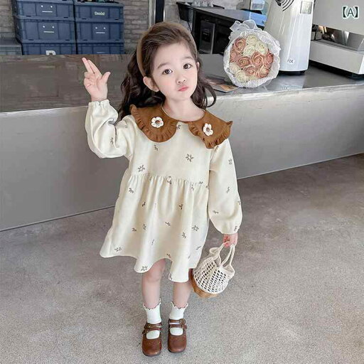 子供服 女の子 キッズ かわいい おしゃれ 少女 秋 オフ ホワイト 花柄 ドール カラー カラー ブロック 長袖 aライン スカート 韓国 子供服 女の子 キッズ かわいい おしゃれ 少女 秋 オフ ホワイト 花柄 ドール カラー カラー ブロック 長袖 aライン スカート 韓国