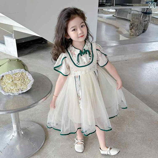 子供服 女の子 キッズ かわいい おしゃれ 少女 夏 チャイナ風 スタンドカラー プレート ボタン パール 半袖 花柄 ガーゼ スカート 6歳 半袖 子供服 女の子 キッズ かわいい おしゃれ 少女 夏 チャイナ風 スタンドカラー プレート ボタン パール 半袖 花柄 ガーゼ スカート 6歳 半袖