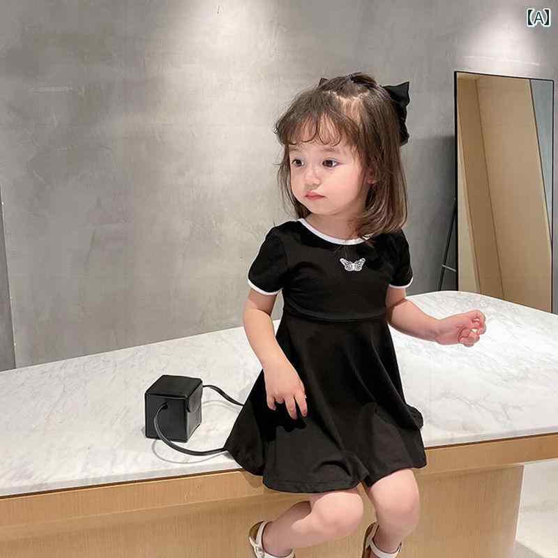 子供服 女の子 キッズ かわいい おしゃれ 綿 半袖 蝶 夏 韓国 赤ちゃん 夏 プリンセス