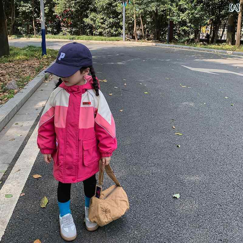 子供服 女の子 キッズ かわいい おしゃれ 起毛 ジャケット 冬 韓国 厚手 ジャケット ベビー 冬 キルティングジャケット