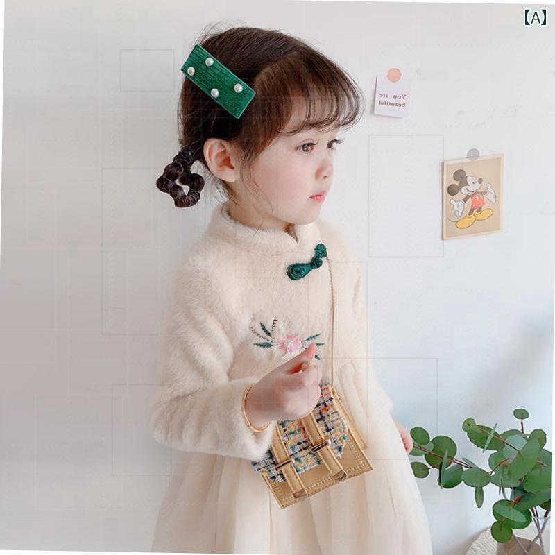 子供服 女の子 キッズ かわいい おしゃれ 起毛 冬 新年 挨拶 厚手 暖かい プリンセス スカート
