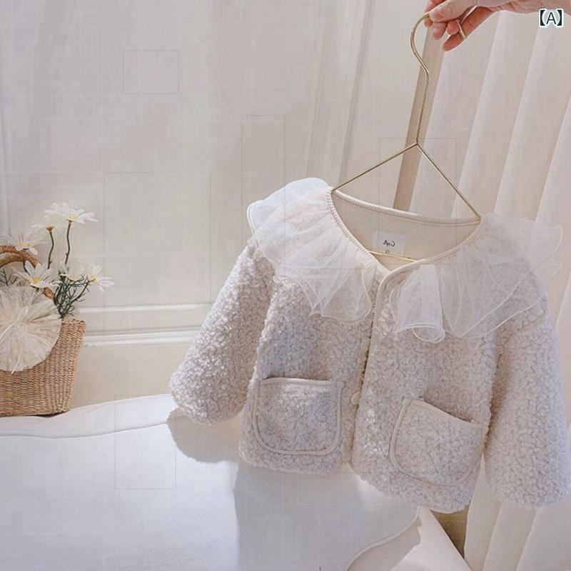 子供服 女の子 キッズ かわいい おしゃれ フリースジャケット 秋冬 韓国 赤ちゃん 冬 ウール セーター 厚手 トップス