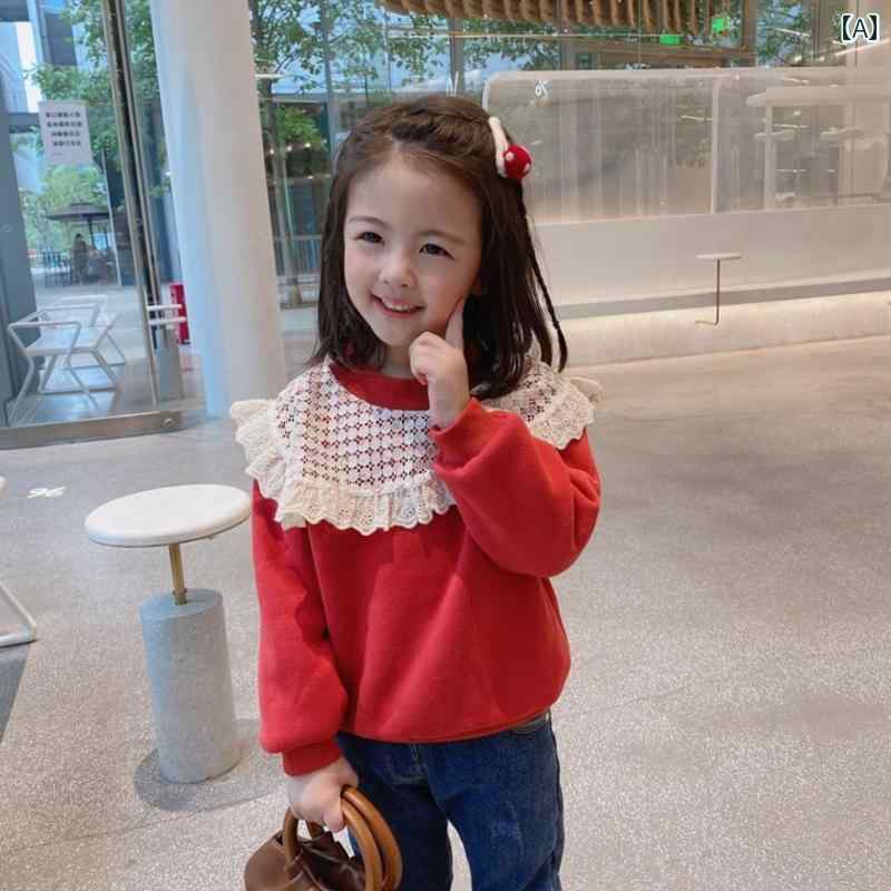 子供服 女の子 キッズ かわいい おしゃれ フリーストレーナー 秋冬 韓国 赤ちゃん 冬 厚手 暖かい トッ..