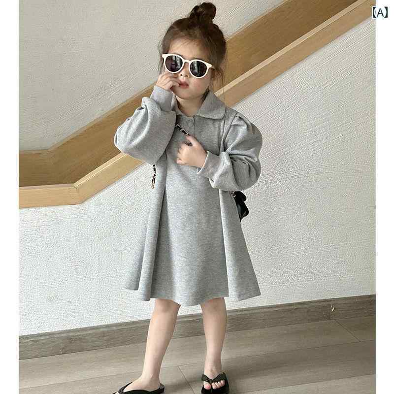 子供服 女の子 キッズ かわいい おしゃれ 韓国 ベビー 春秋 パフスリーブ スカート 長袖 プリンセス