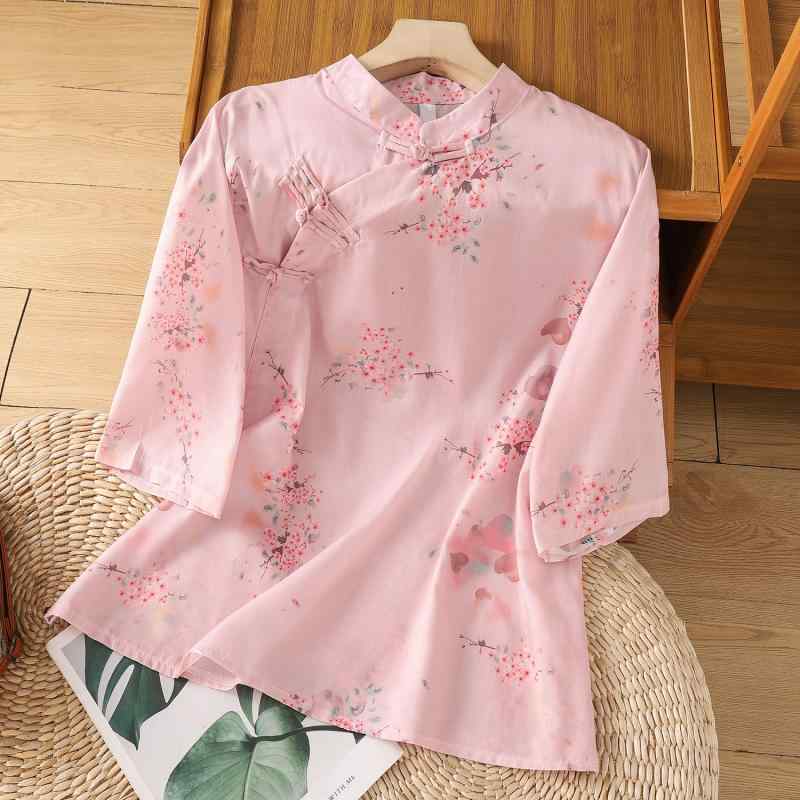 レディース ファッション おしゃれ 夏 チャイナ風 ゆったり 大きいサイズトップス Tシャツ