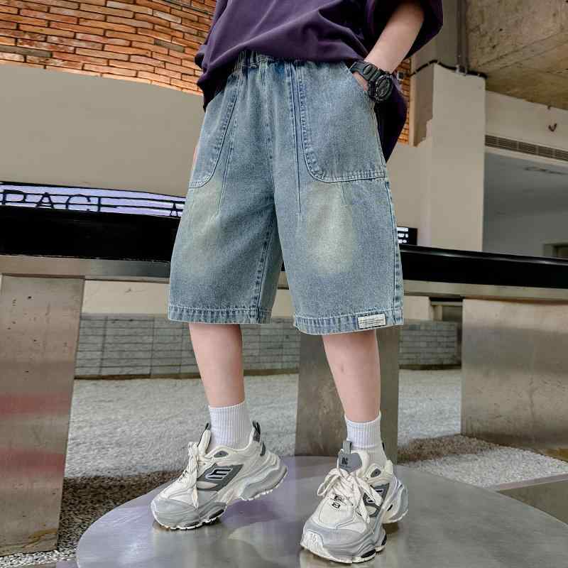 デニム パンツ 男の子 ボーイズ 子供 カジュアル 夏 薄手 涼しい ショート 夏 ジーンズ 夏 トレンド