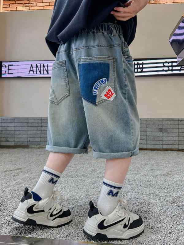 デニム パンツ 男の子 ボーイズ 子供 カジュアル 夏 薄手 涼しい ショート 夏 ジーンズ 夏 トレンド