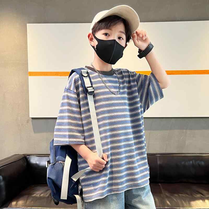 男の子 Tシャツ 半袖 ファッション キッズ 子供 カジュアル おしゃれ 夏 夏 大きめ ゆったり カジュアル 薄手 涼しい トップス 夏