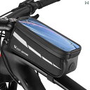 クロスバイク フレームバッグ 自転車アクセサリー サイクリング 大容量 軽量 涼しい コンパクト スマホホルダー タッチパネル 反射加工 取り付け簡単 黒 グレ...