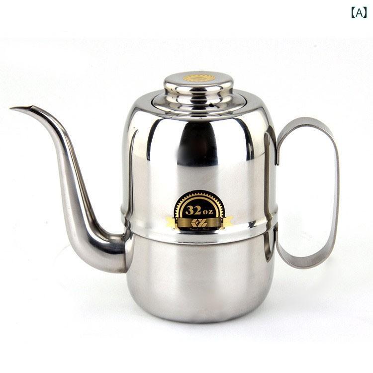 オイルポット ステンレス フィルター 油こし ろ過 キッチン 漏れ 防止 調味料 醤油 酢 ティーポット 調..