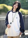 トップス メンズ レディース ラグラン 秋 ラウンドネック スウェット 長袖 レトロ 韓国 カジュアル 大きめサイズ グレー
